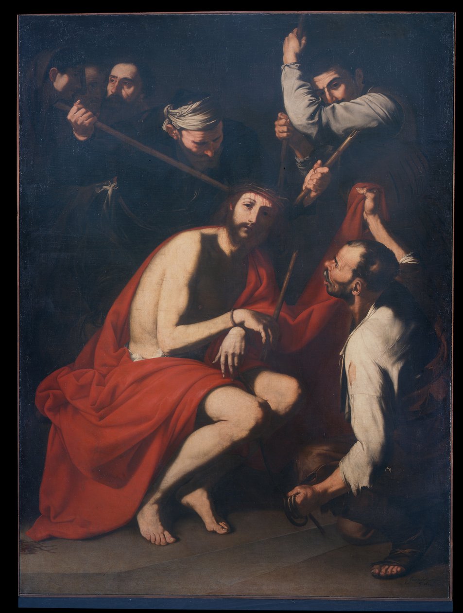 İsa alay etti ve dikenlerle taçlandı, c.1638 (tuval üzerine yağlı boya) by Jusepe de Ribera