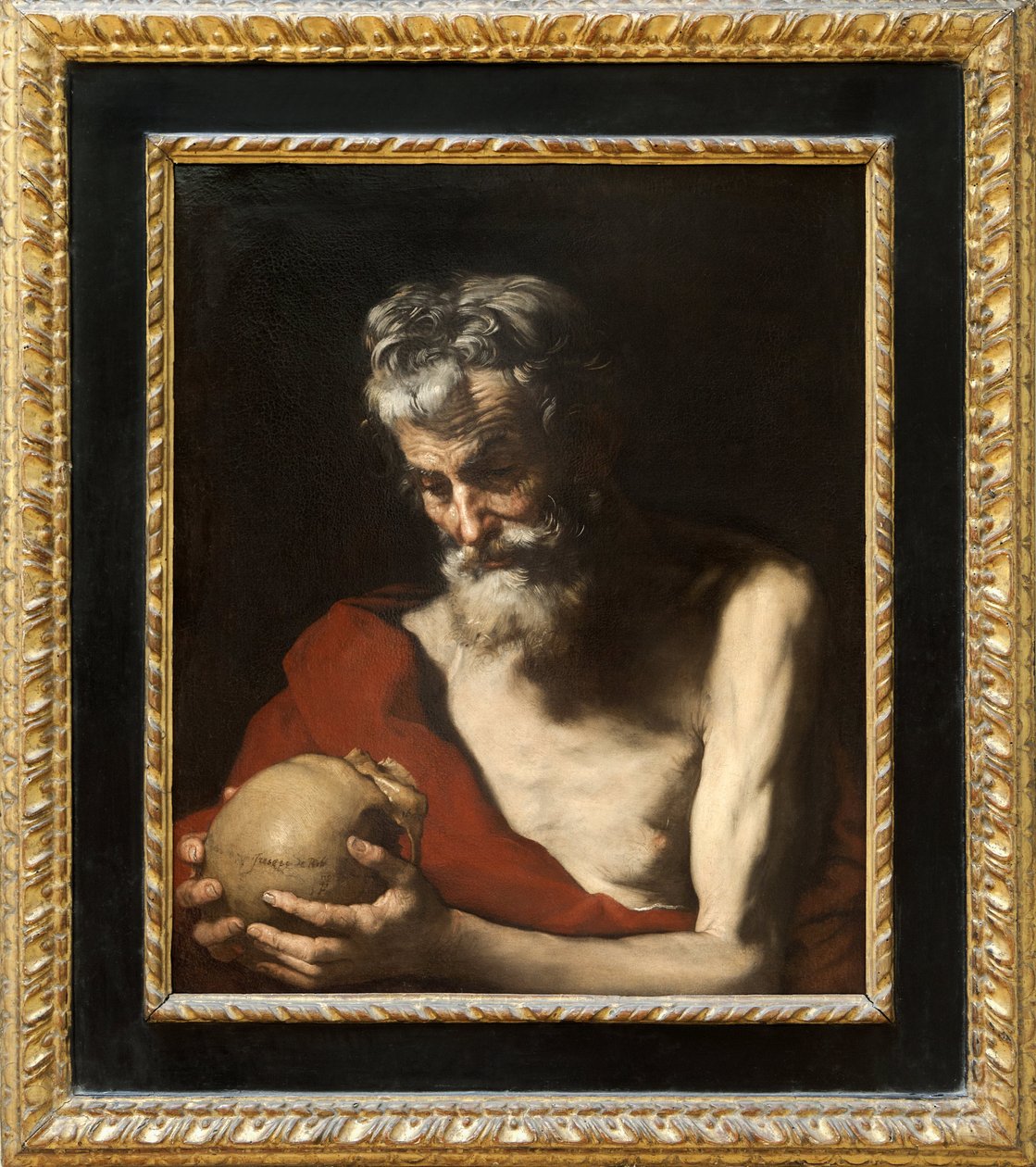 Aziz Jerome (tuval üzerine yağlı boya) by Jusepe de Ribera