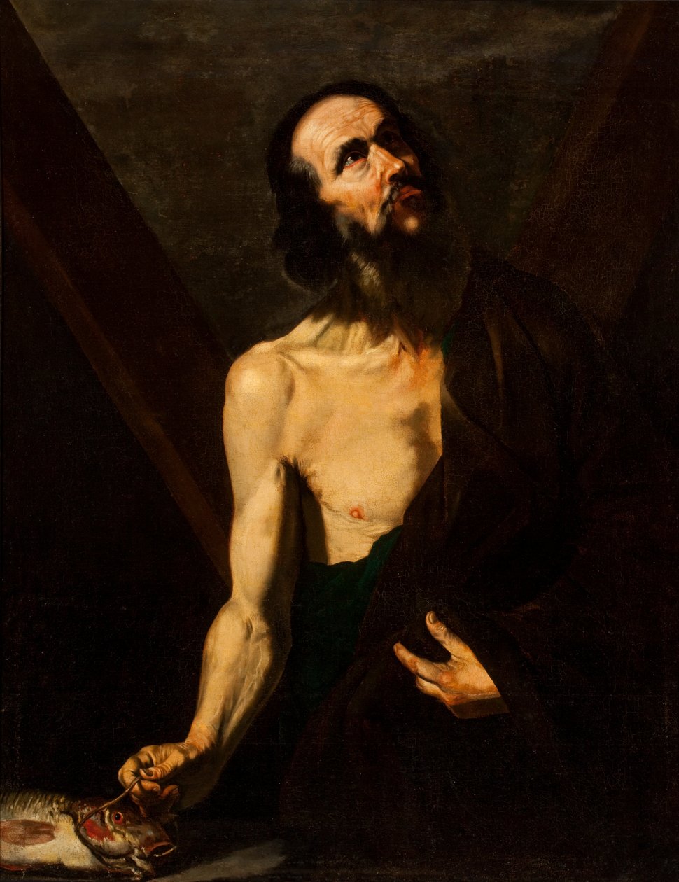 Aziz Andrew (tuval üzerine yağlıboya) by Jusepe de (attr.to) Ribera