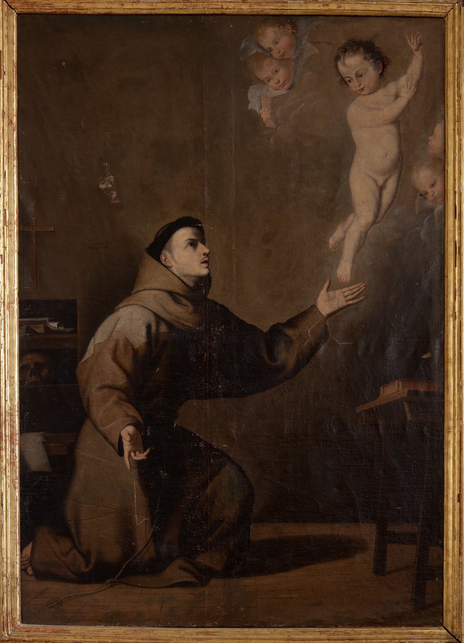 Parish müzesi. Tablo. Padua Aziz Antony (Padualı Aziz Anthony). Jose Ribera'nın kopyası. Tuval üzerine yağlıboya. 17. yüzyıl. by Jusepe de (c.1590 1652) (after) Ribera
