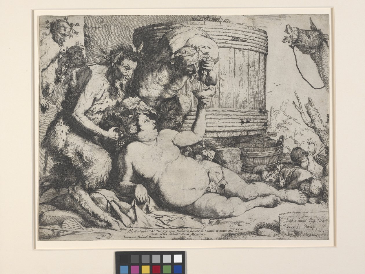 Sarhoş Silenus (gravür) by Jusepe de Ribera