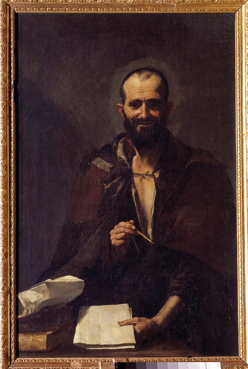Arşimet Temsili (yaklaşık MÖ 287-212) Jusepe de Ribera dit Lo Spagnoletto (yaklaşık 1590-1652) tarafından yapılan resim 17. yüzyıl Güneşi. 125x81 cm Madrid, Prado Müzesi by Jusepe de Ribera