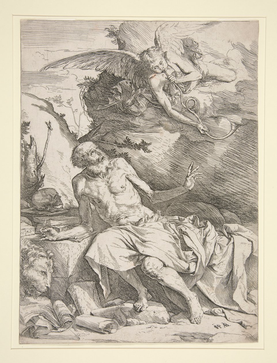 Melek ile Aziz Jerome by Jusepe de Ribera