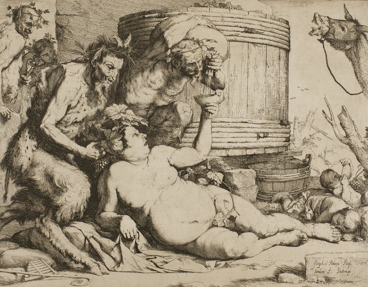 Şarap fıçısında Silenus by Jusepe de Ribera