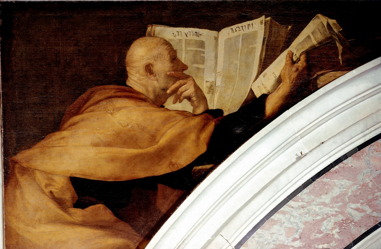 The Prophete Joel Tablosu Jusepe de Ribera dit lo Spagnoletto (1591-1652) 1638-1643 Dim.265x235 cm Napoli, Certosa di San Martino by Jusepe de Ribera