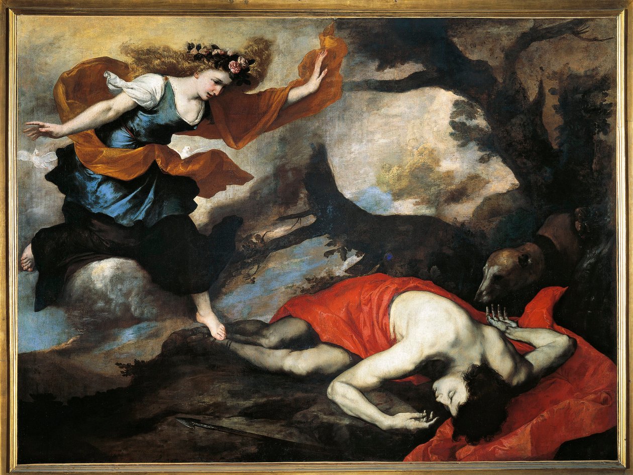 Jusepe de Ribera dit lo Spagnoletto tarafından yapılan Venüs ve Adonis Tablosu (1591-1652) by Jusepe de Ribera