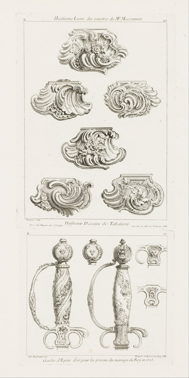 Differents Desseins de Tabatieres, premiere planche (Snuff Boxes için Farklı Tasarımlar), s. 49