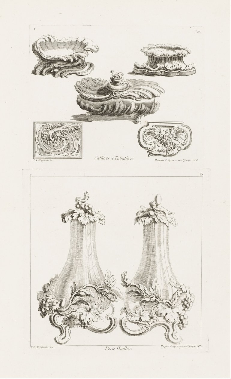 Sallieres et Tabatières (Tuzlu Yemekler ve Enfiye Kutuları), Juste-Aurèle Meissonni