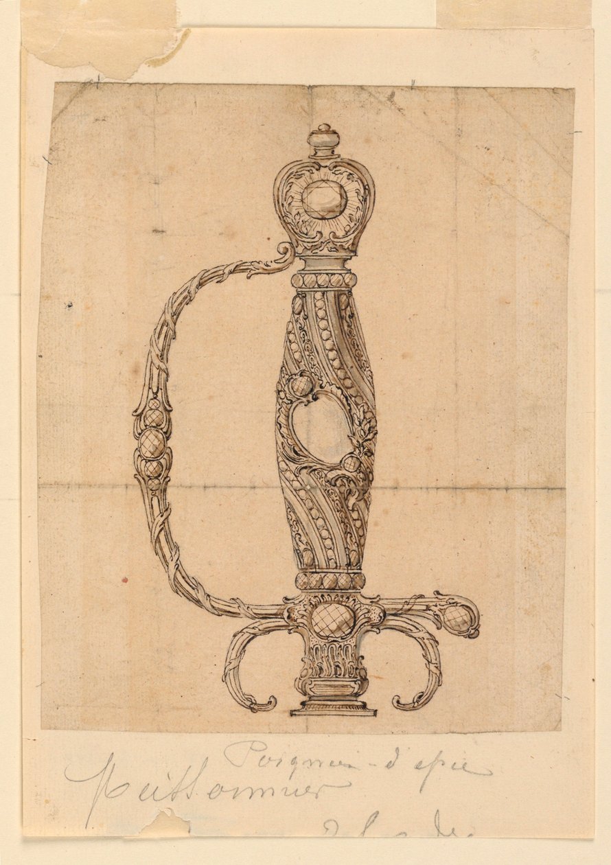 Kılıç Kabzası için Tasarım by Juste Aurèle Meissonnier