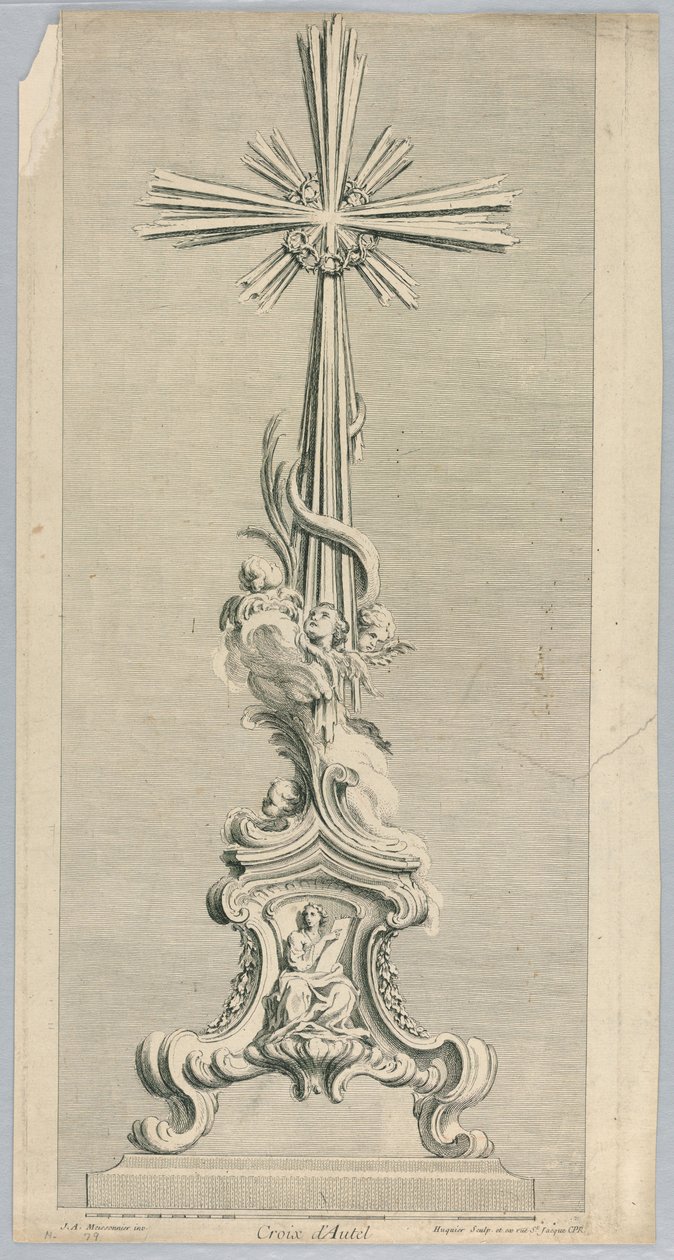 Altar Cross için Tasarım by Juste Aurèle Meissonnier