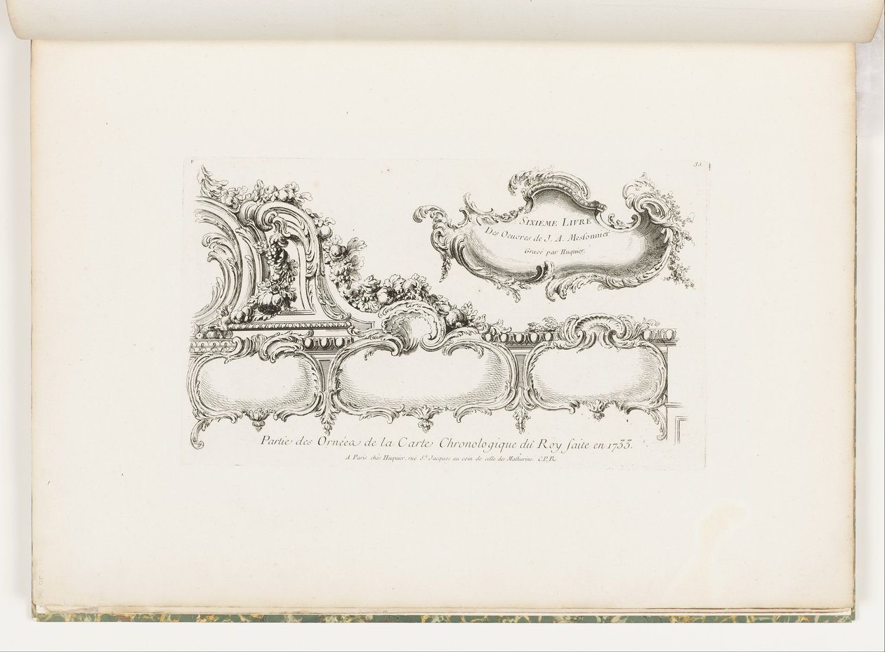 Kral için 1733 Kronolojisinin (Eski Ahit) Süslemesinin bir parçası], pl. 35 Juste Aurele Meissonnier Çalışmasında by Juste Aurèle Meissonnier