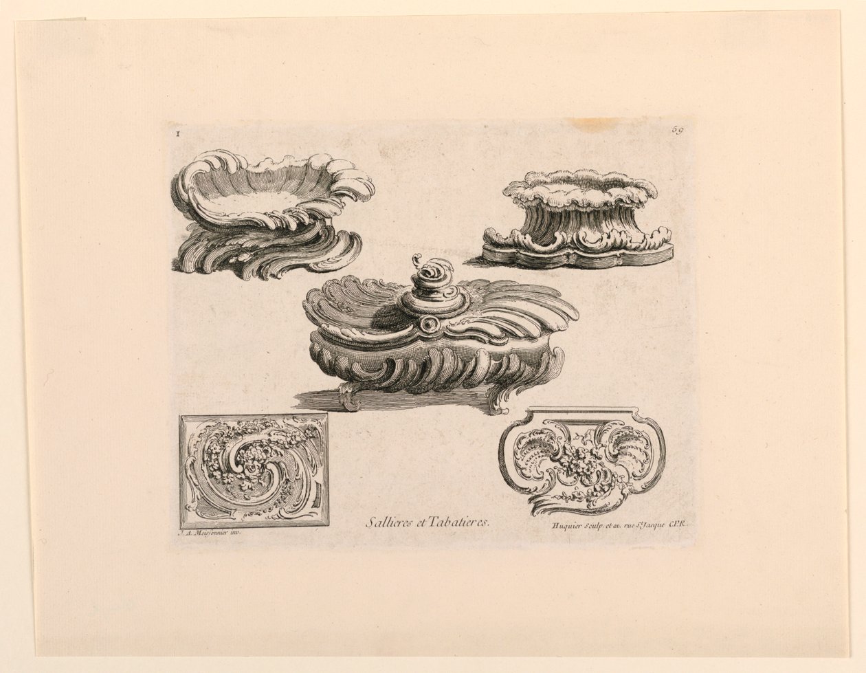 Tuzluk ve Enfiye Kutuları by Juste Aurèle Meissonnier