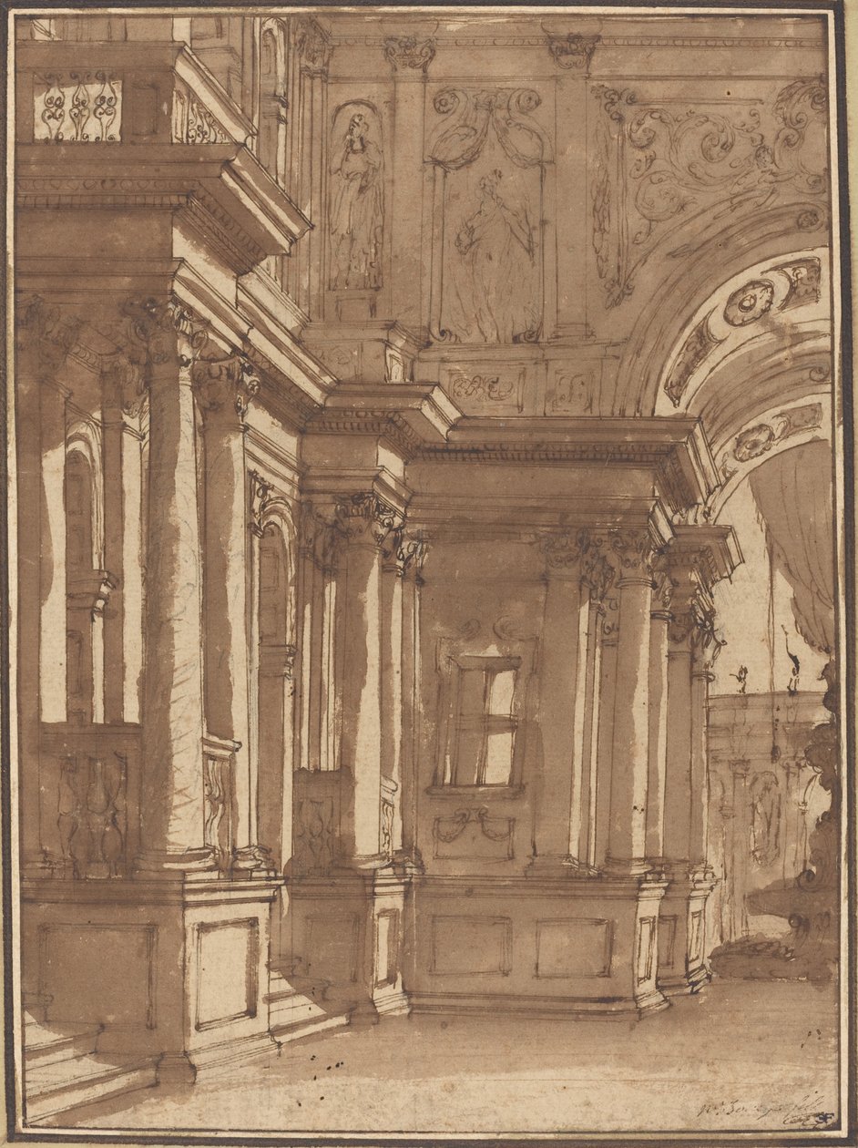 Bir Sarayın İçi by Juste François Boucher