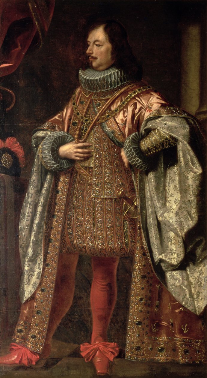 Vincenzo II Gonzaga, 1587-1612 yılları arasında Mantua hükümdarı, Kurtarıcı Nişanı pelerini giyiyor by Justus Sustermans