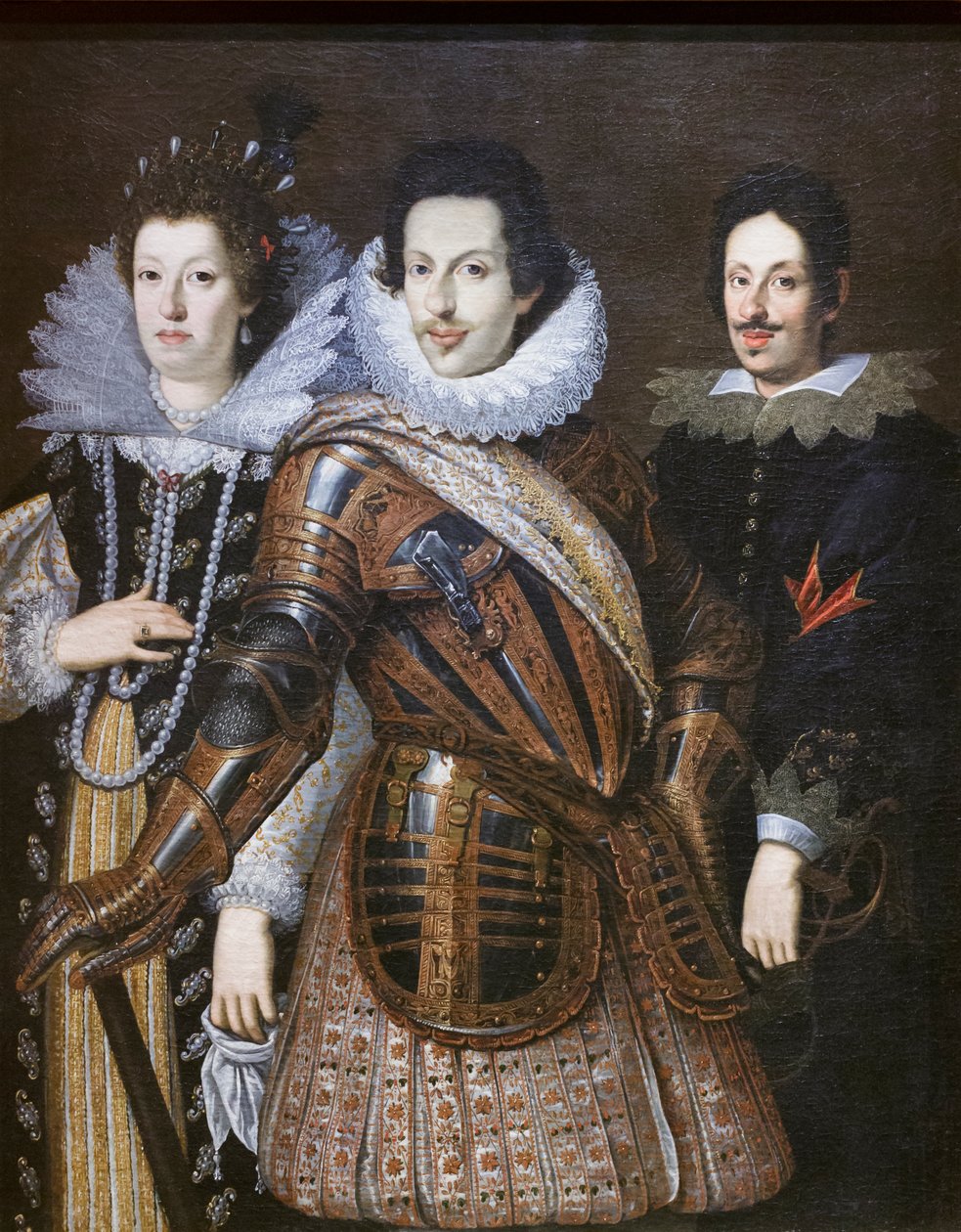 Medici Kralı II. Cosimo, eşi Avusturya Kralı Mecdelli Meryem ve oğlu II. Ferdinand ile birlikte by Justus Suttermans