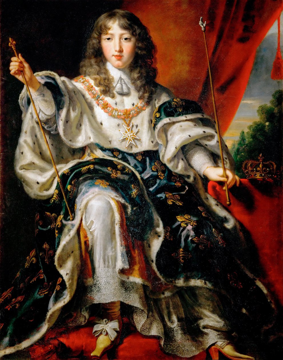 Louis XIV, King of France (1638-1715) in his Coronation Robes by Justus van Egmont