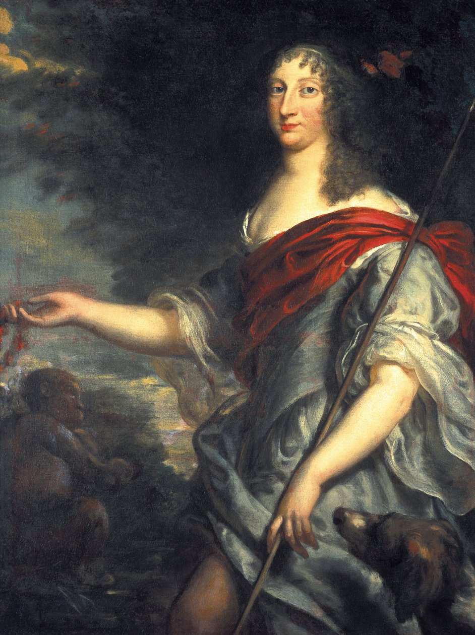 İsveç Kraliçesi Christine'in Diana olarak portresi (1626-1689) by Justus van Egmont