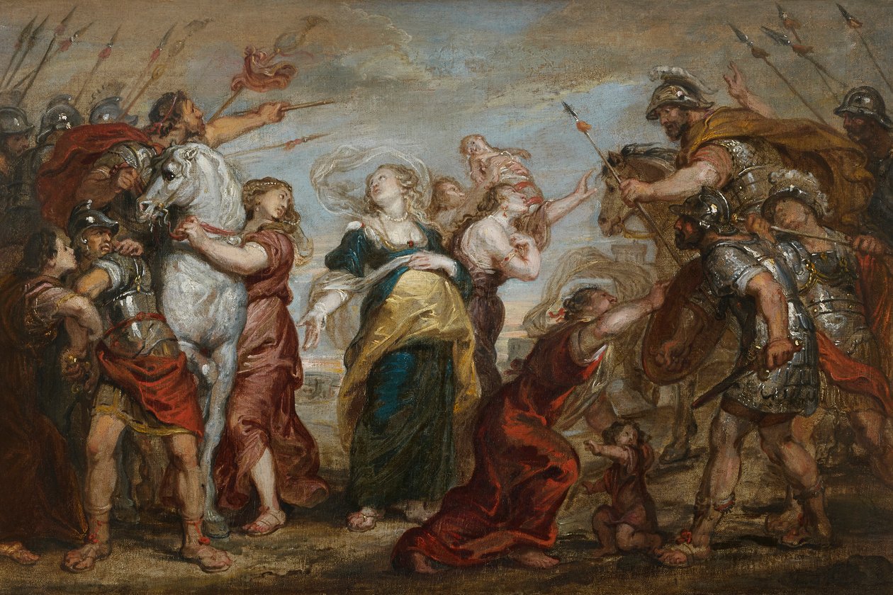 Romalılar ve Sabinlerin Uzlaşması, c. 1655-1656. by Justus van Egmont