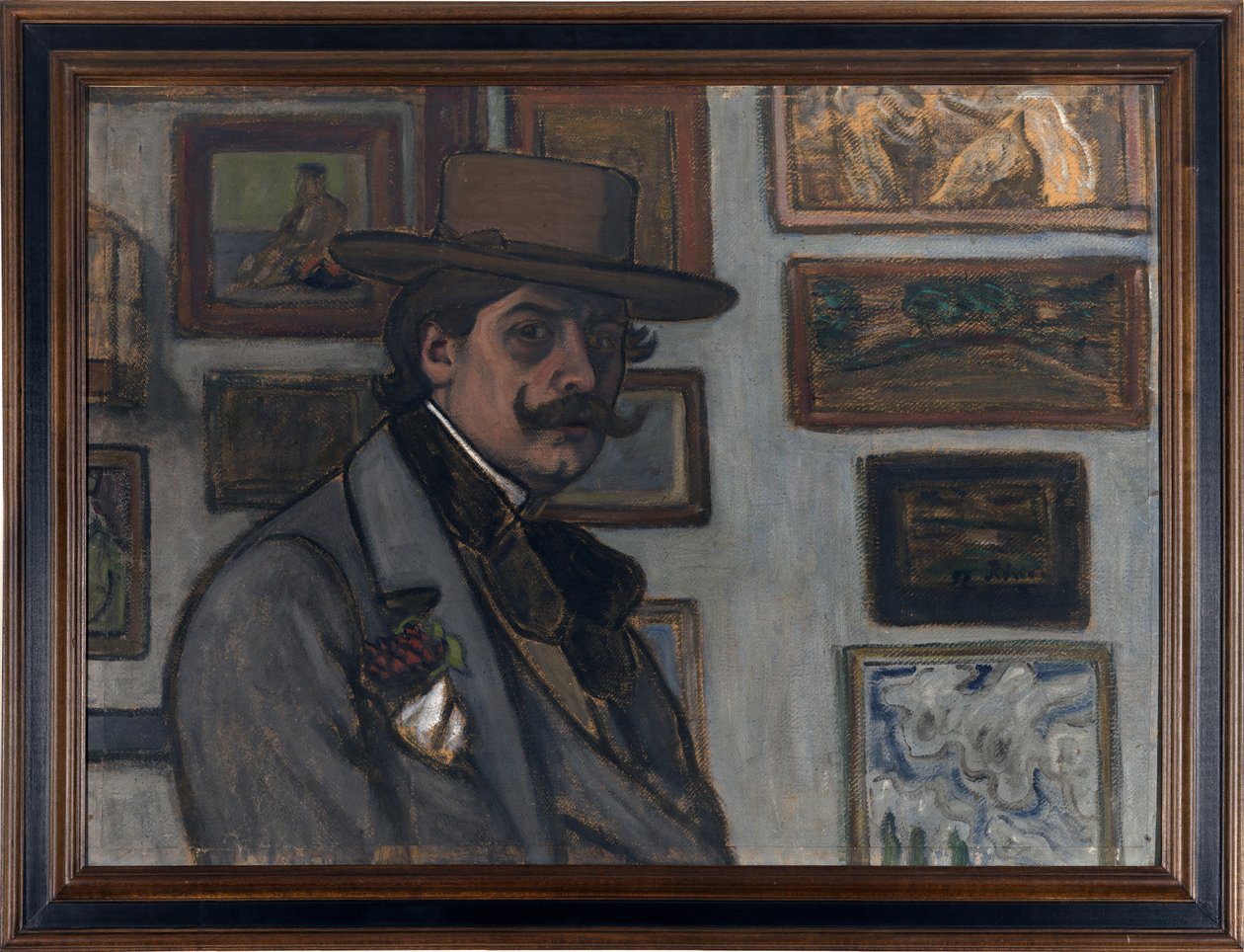 Kahverengi şapkalı otoportre by József Rippl Rónai