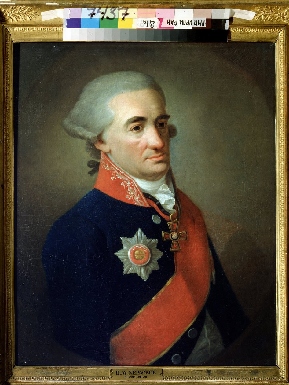 Portre du şair ve ekrivain russe Michail M. Heraskov (Mikhail Matveyevich Kheraskov by K. Goekke