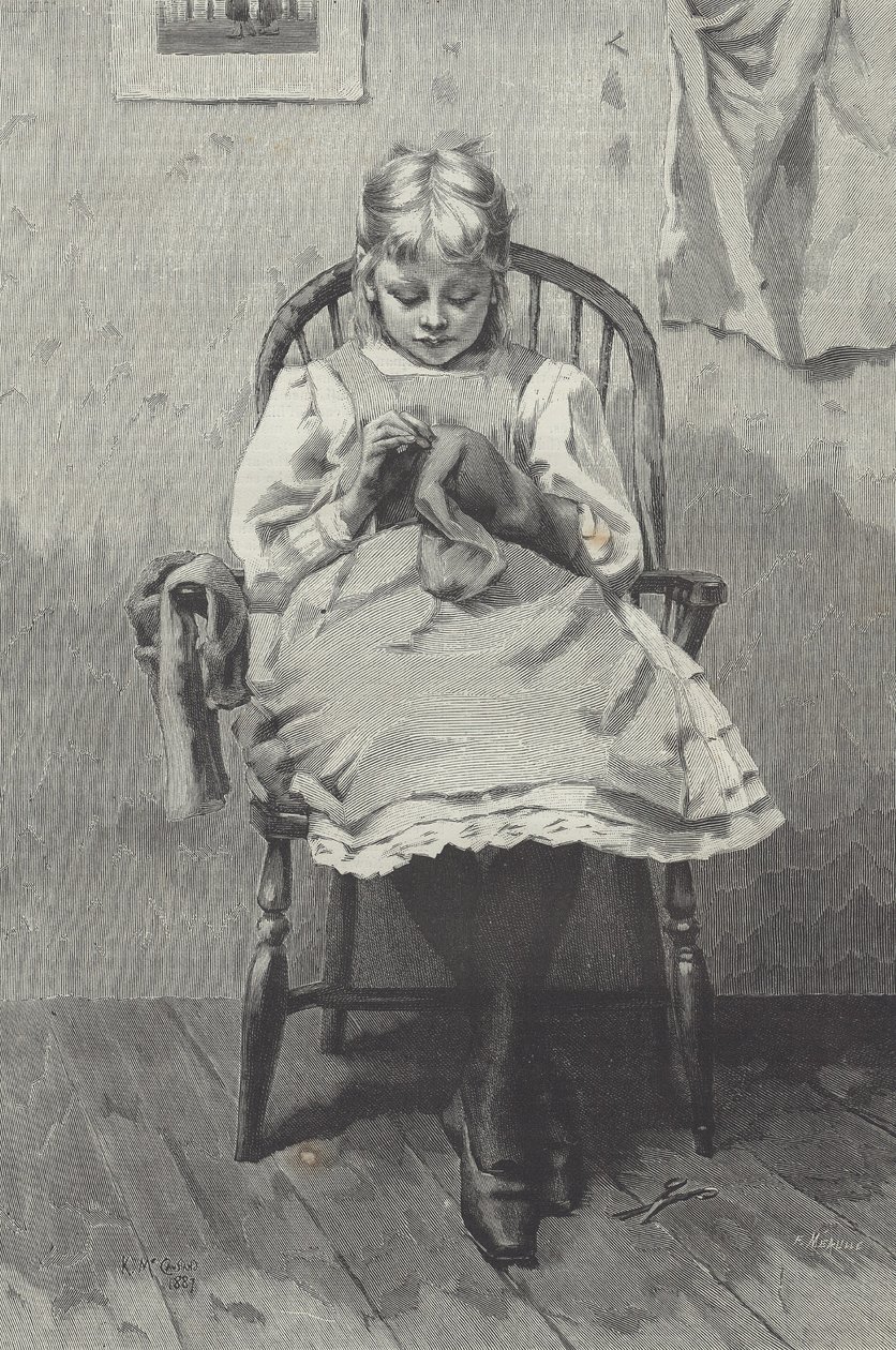 Genç terzi, gravür Fortuné Méaulle (1844-1901) (gravür) by K. McCausland
