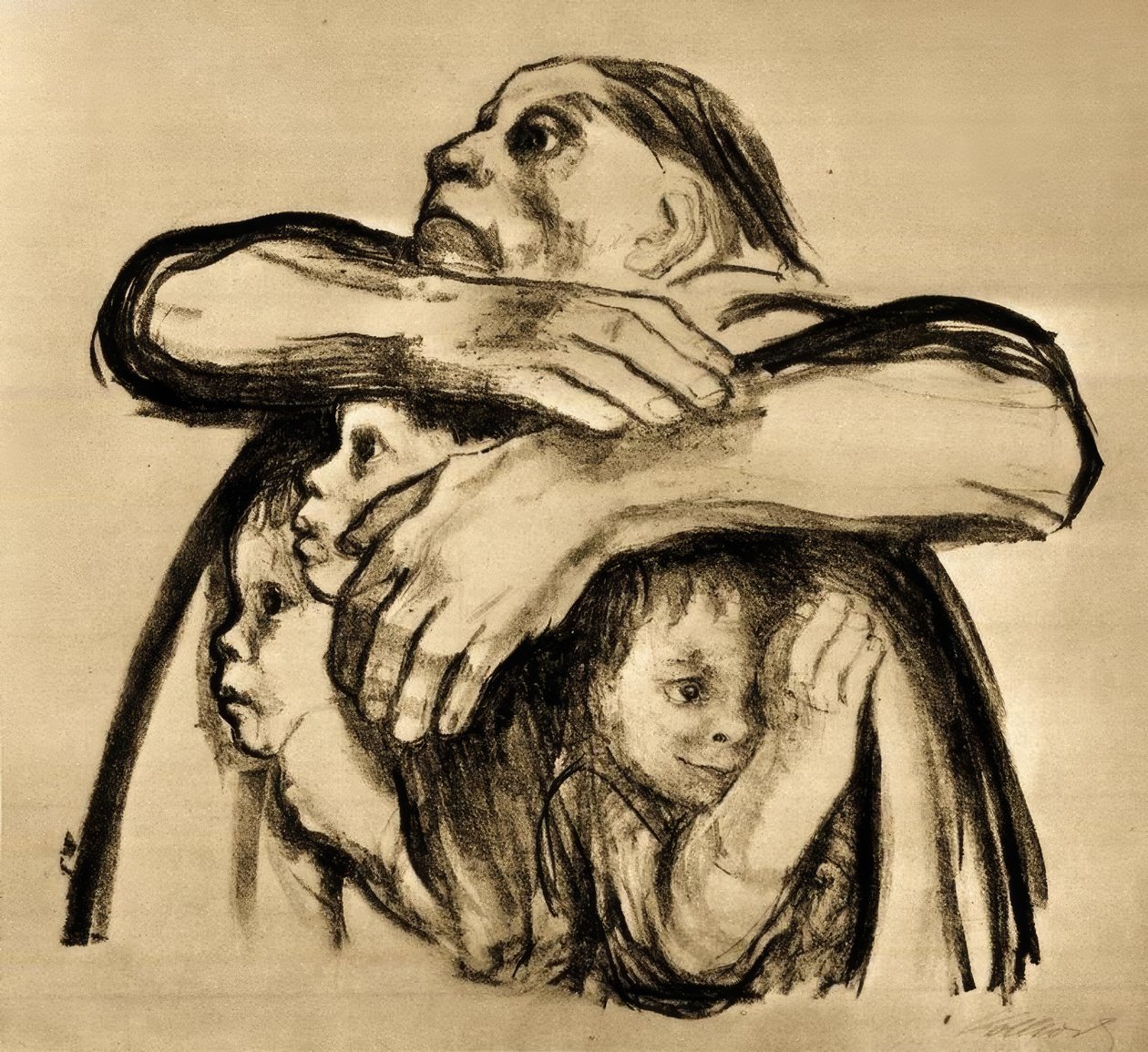 Tohumlar öğütülmemelidir. by Käthe Kollwitz