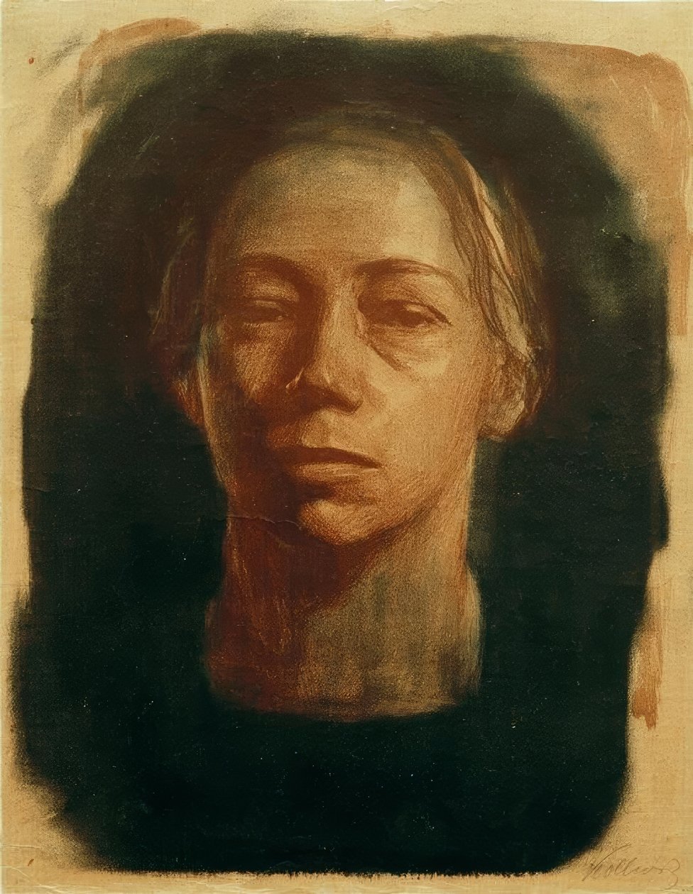 Benlik saygısı ve yüz by Käthe Kollwitz