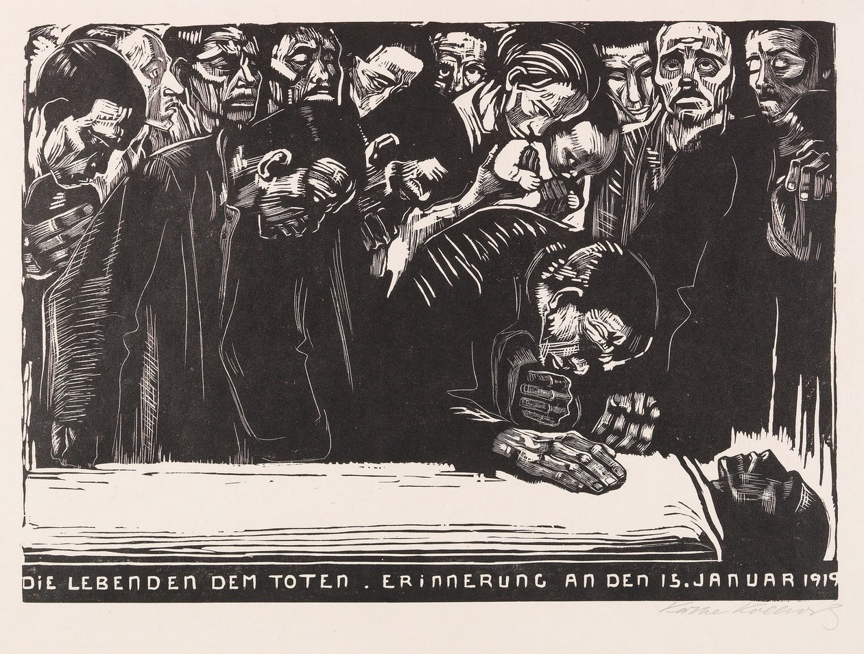Karl Liebknecht için hatıra levhası, 1920. by Käthe Kollwitz