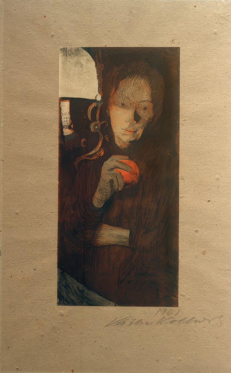 portakallı kadın by Käthe Kollwitz