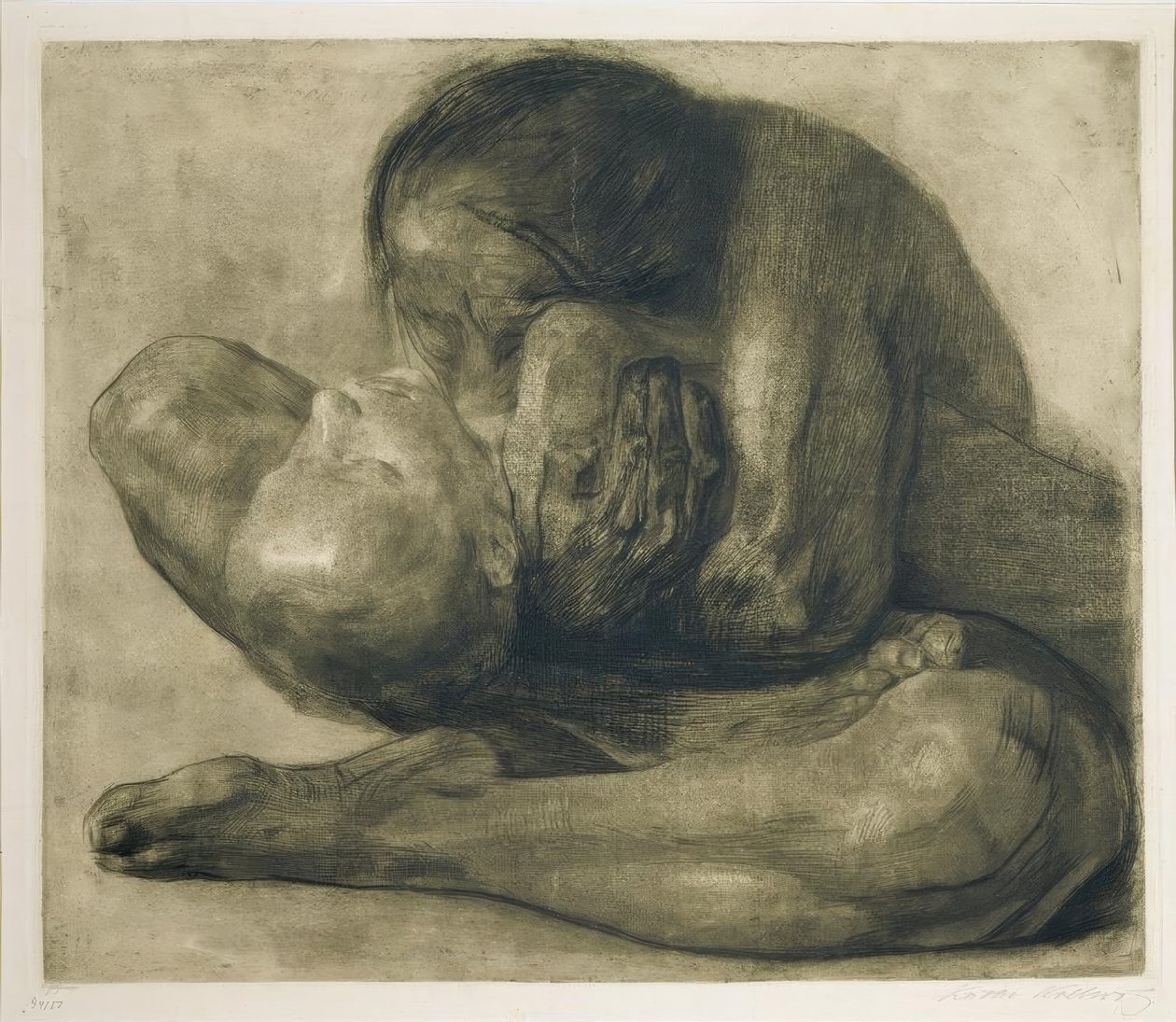Ölü çocuğu olan kadın by Käthe Kollwitz