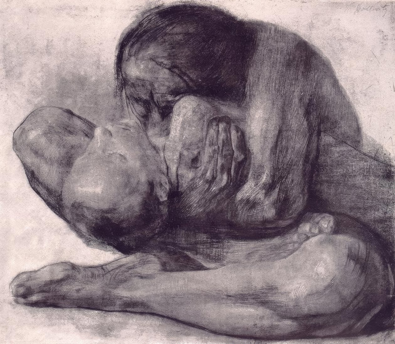 Ölü çocuğu olan kadın by Käthe Kollwitz