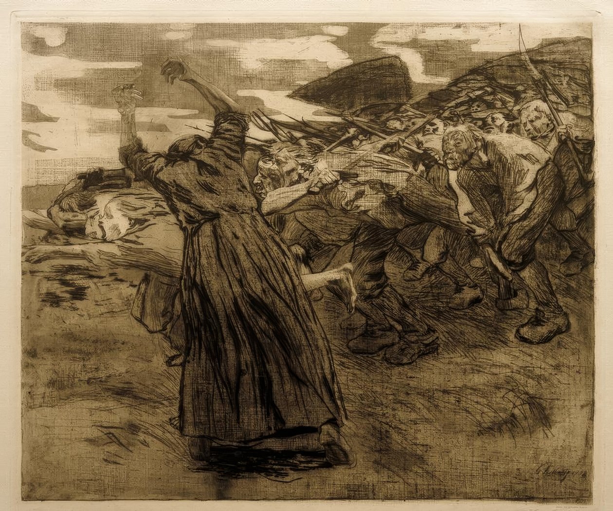 Käthe Kollwitz, Losbruch by Käthe Kollwitz
