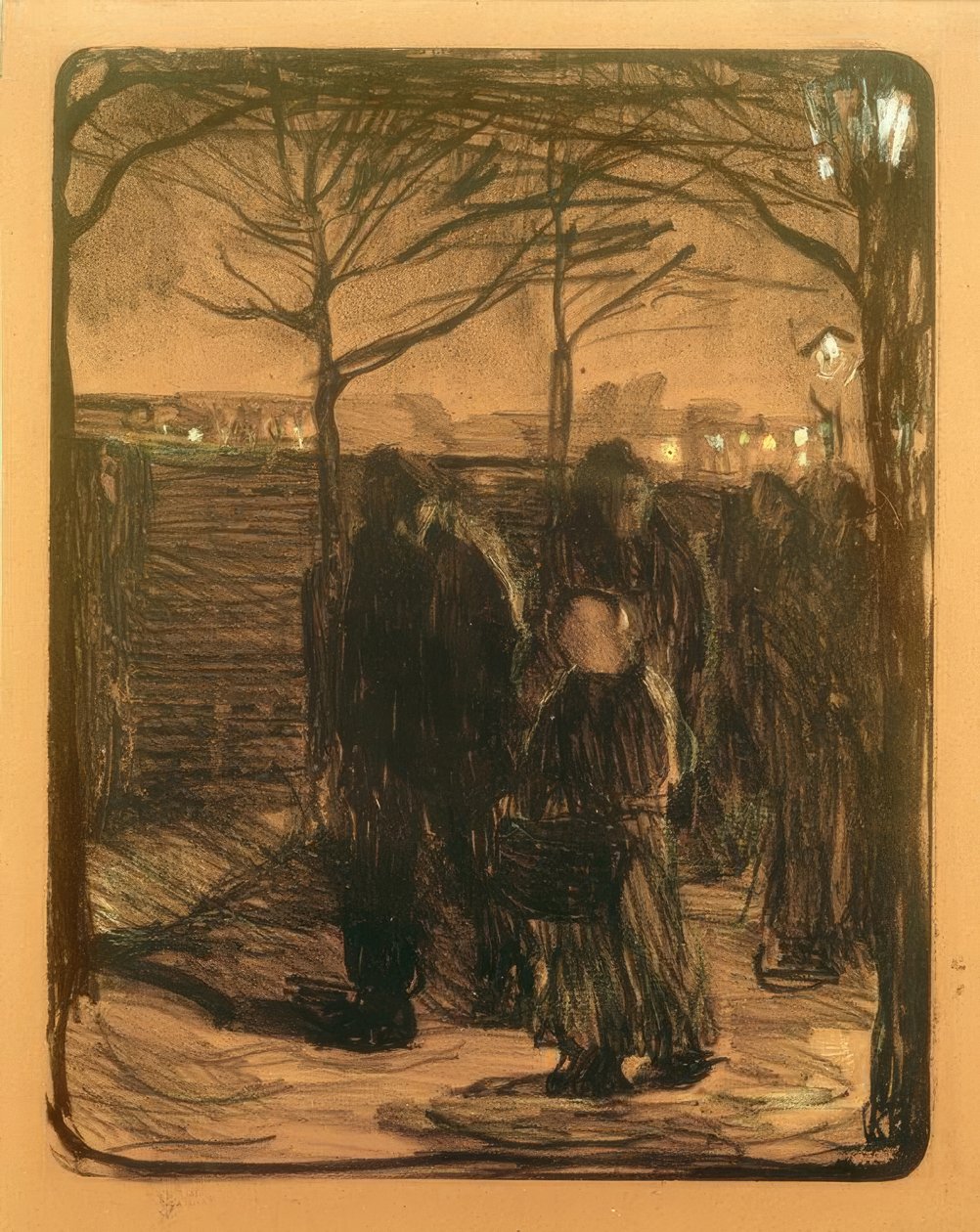 Käthe Kollwitz, banliyö / 1901 by Käthe Kollwitz