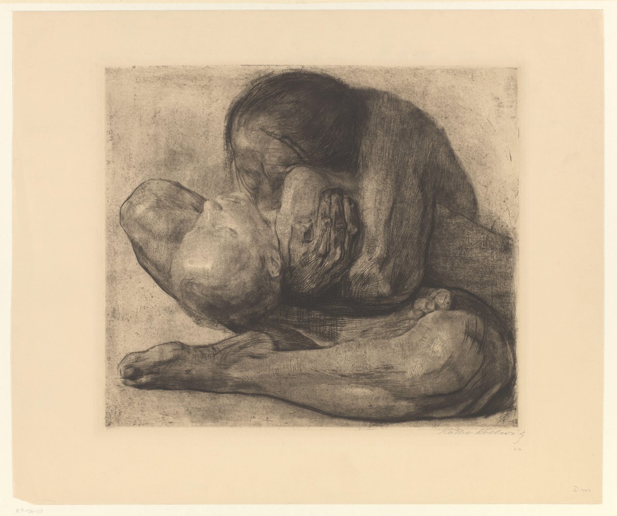 Ölü çocuğu olan anne Frau mit totem Kind (orijinal başlık) by Käthe Kollwitz