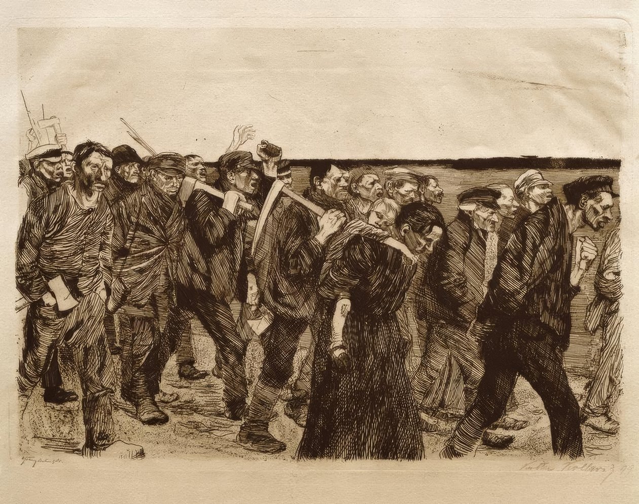 dokumacı treni by Käthe Kollwitz