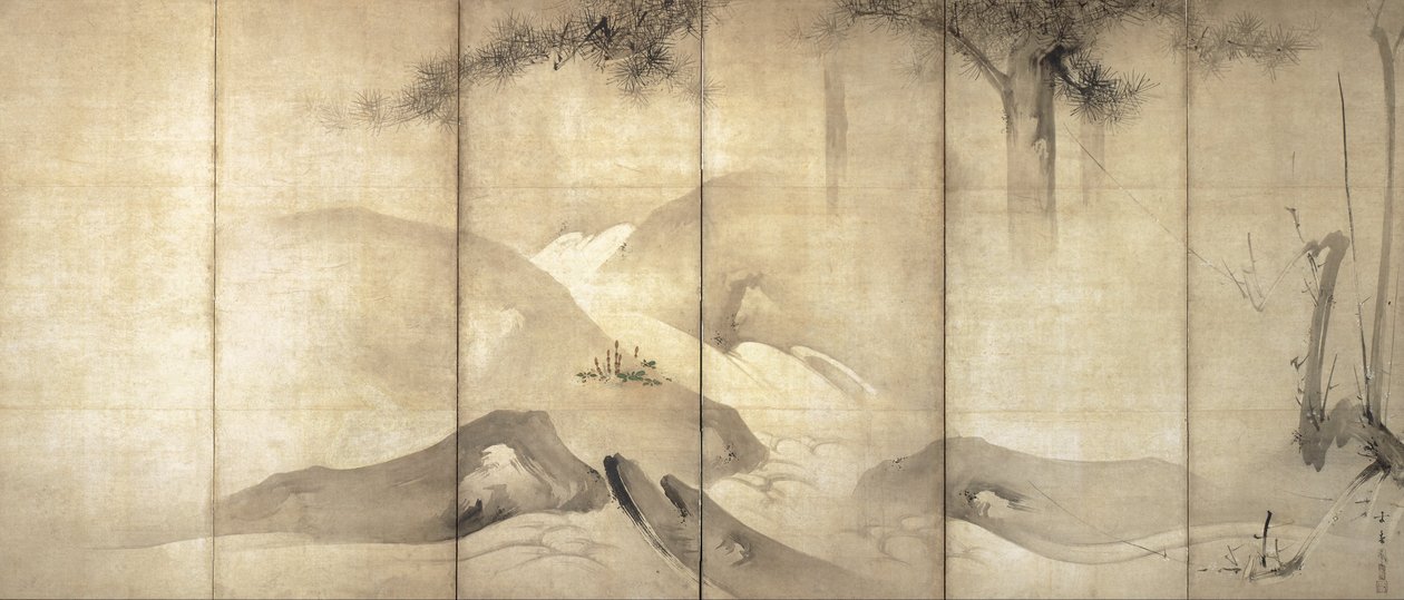 Ay Işığında Çam ve Erik by Kaiho Yusho