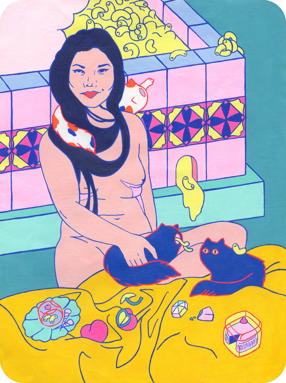 Mac Bath, 2019 (pamuk üzerine akrilik) by Kam Tsz