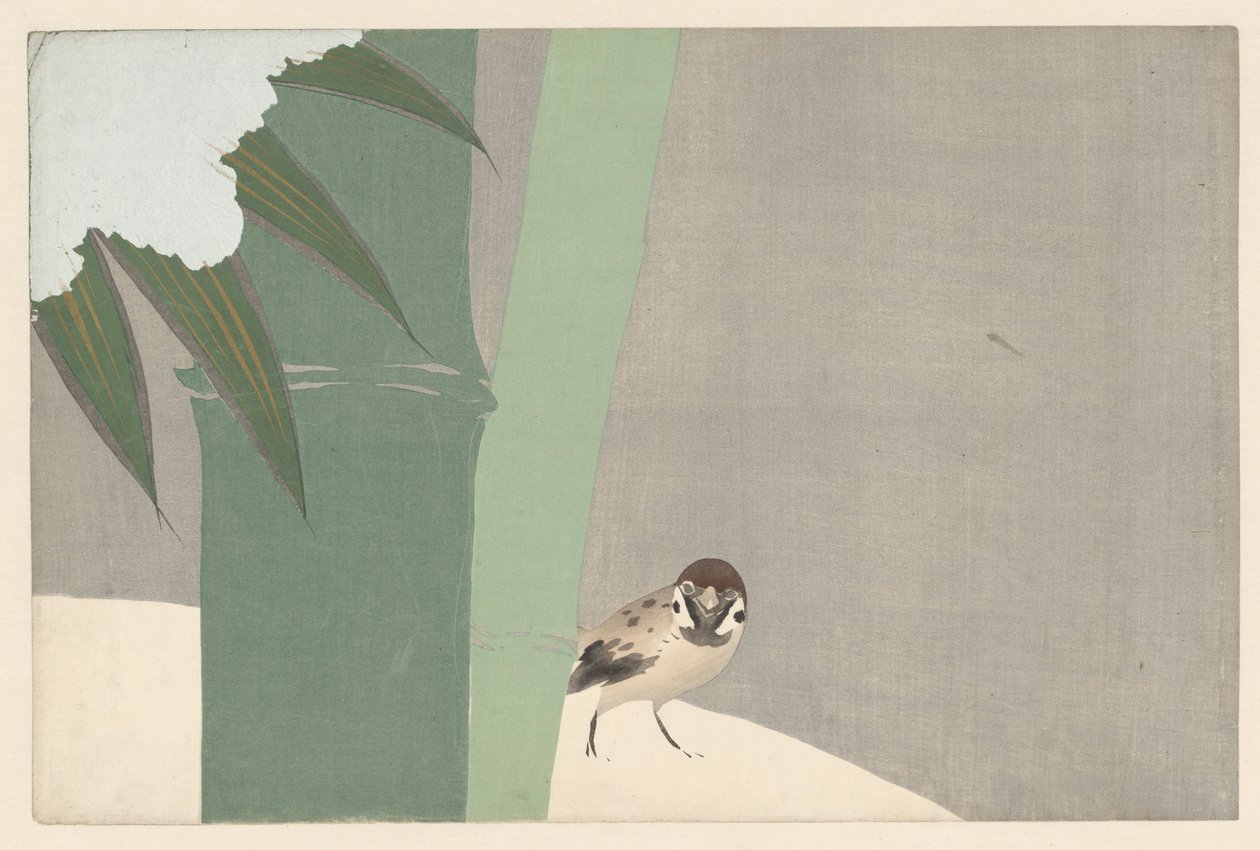 Karda bambu, 1909 (tahta baskı) by Kamisaka Sekka