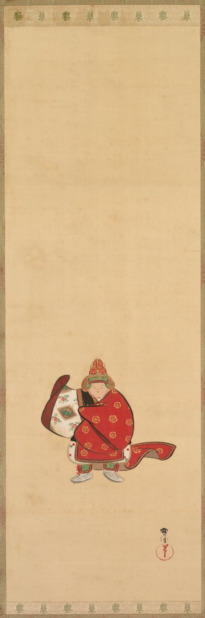 Bugaku Dansçısı, 19.-20. yüzyılın sonları. by Kamisaka Sekka