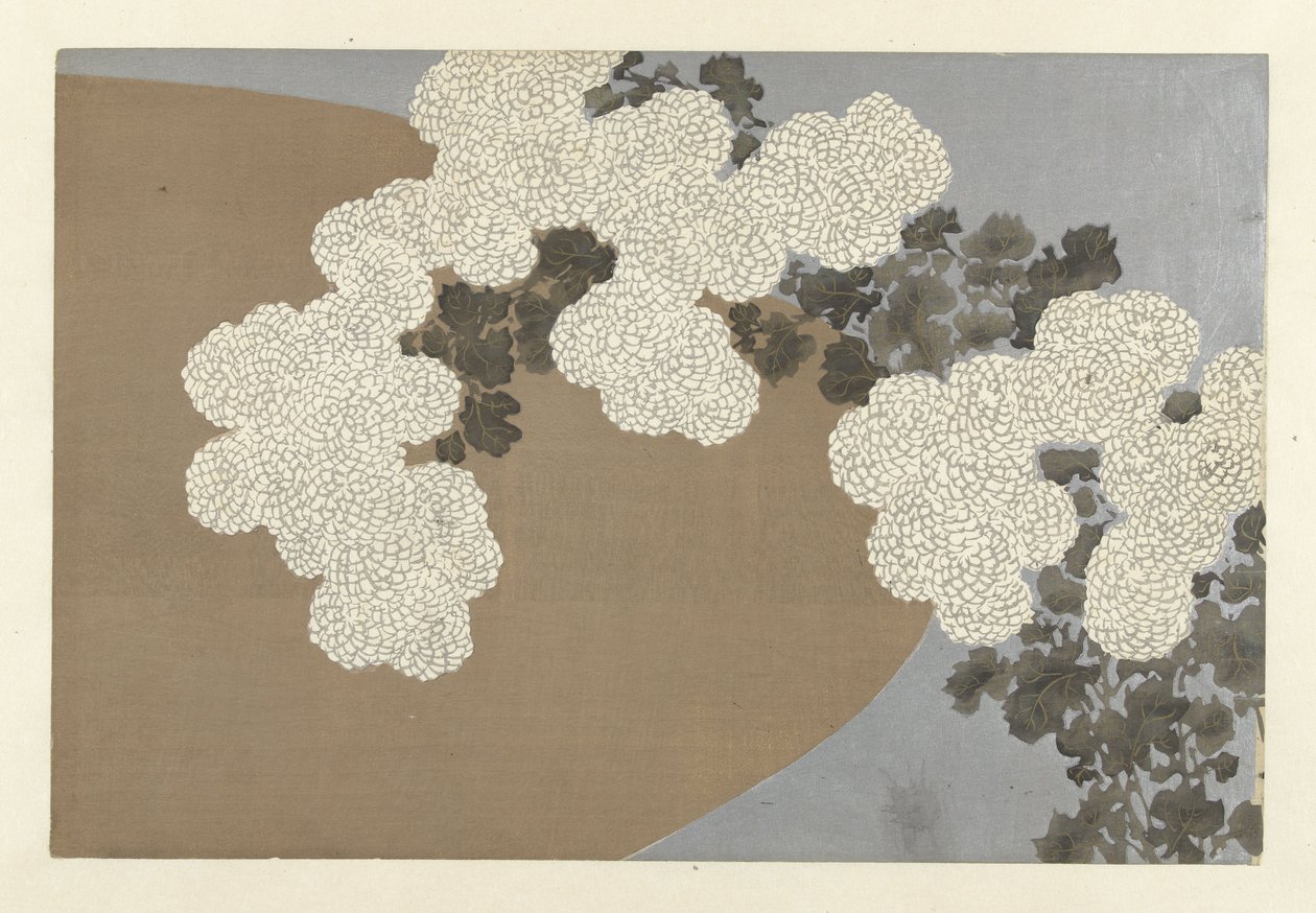 Kasımpatı, 1909 (tahta baskı) by Kamisaka Sekka