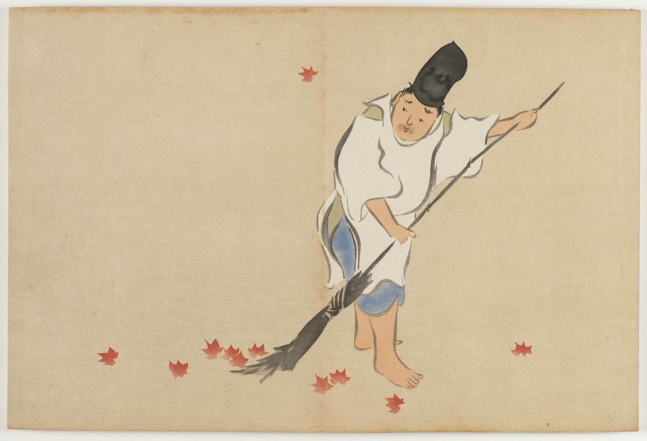 Yüz Dünyanın Çiçekleri (Momoyogusa): Mahkeme Muhafızı (Eishi) by Kamisaka Sekka