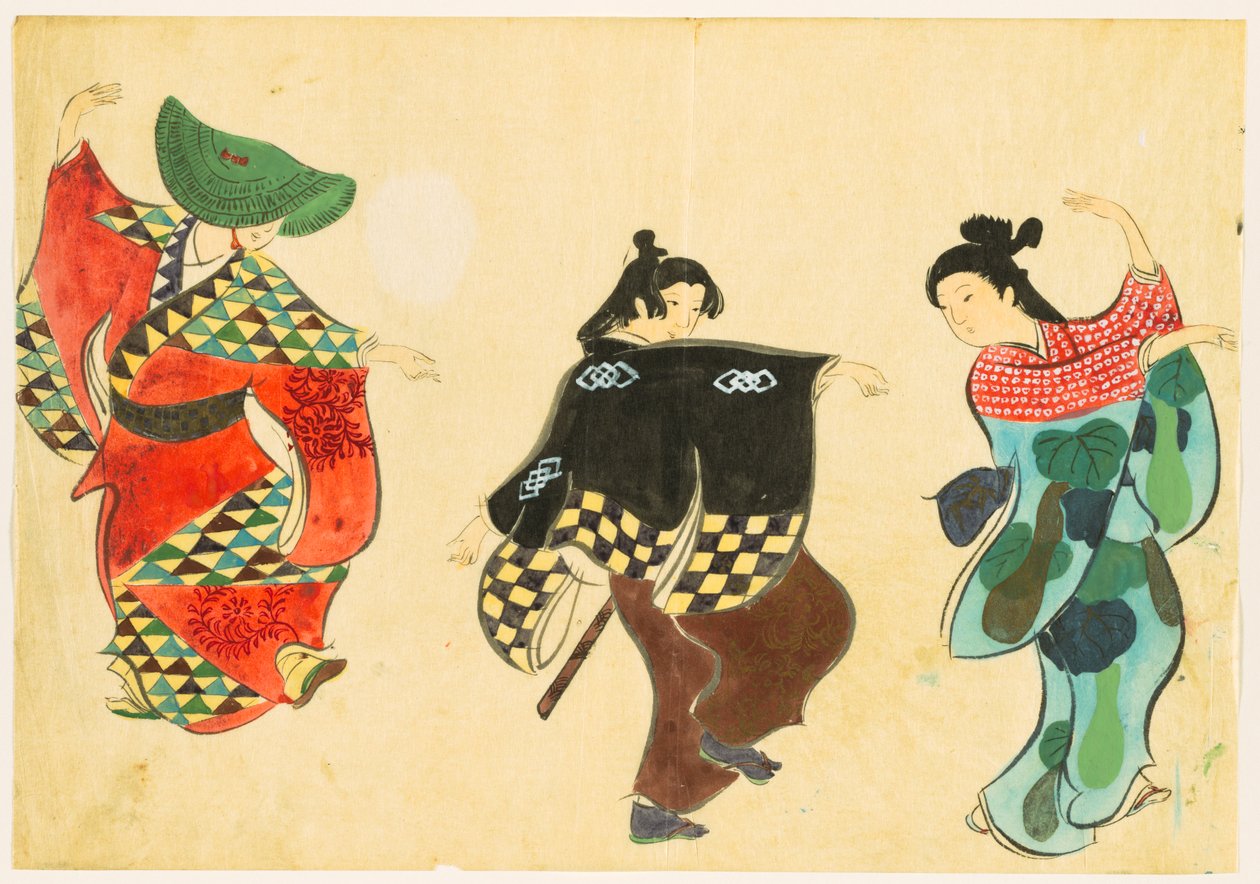 Yüz Dünyanın Çiçekleri (Momoyogusa): Dans (Odori) by Kamisaka Sekka