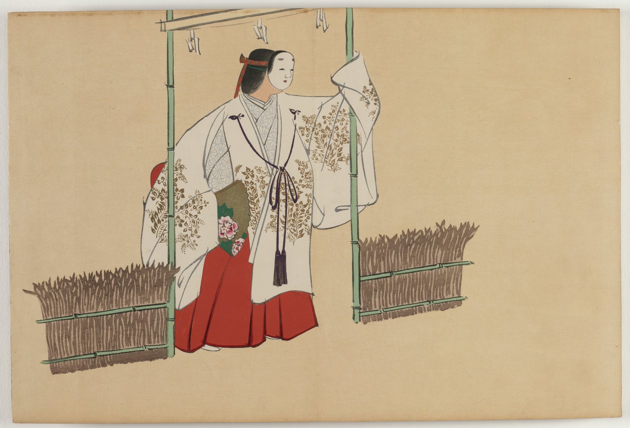 Yüz Dünyanın Çiçekleri (Momoyogusa): Nonomiya (Nonomiya) by Kamisaka Sekka