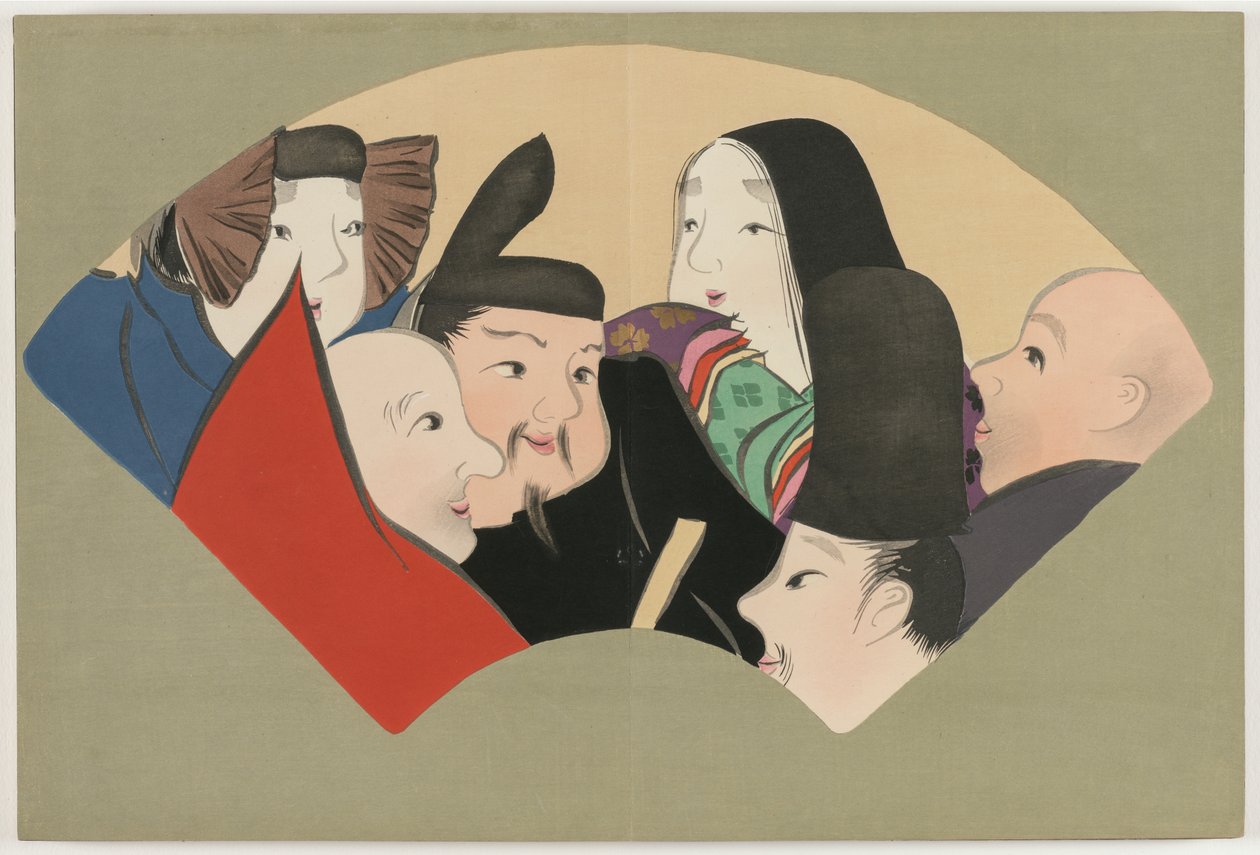 Yüz Dünyanın Çiçekleri (Momoyogusa): Altı Şiirsel Ölümsüz (Rokkasen) by Kamisaka Sekka