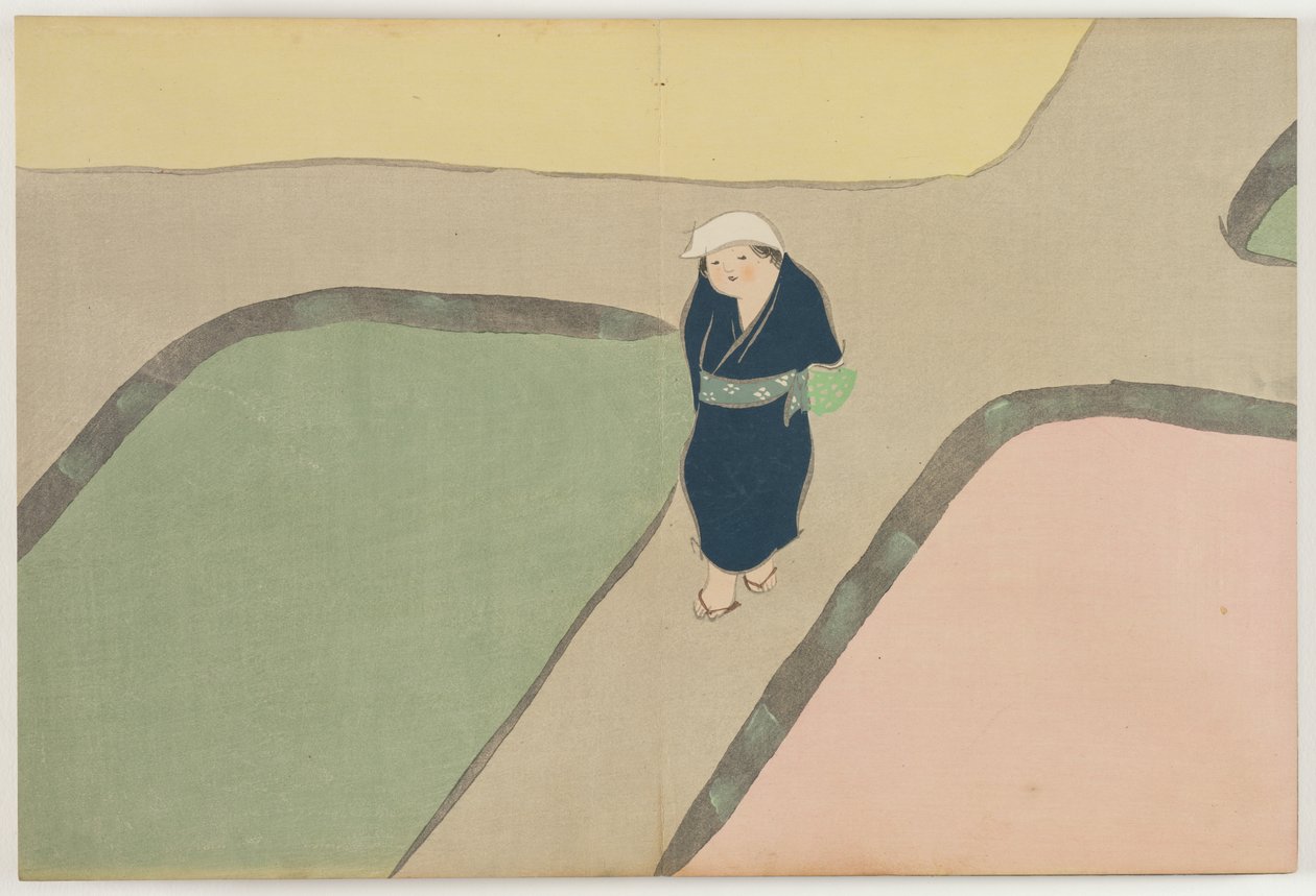Yüz Dünyanın Çiçekleri (Momoyogusa): Bahar Tarlası (Haru no tanomo) by Kamisaka Sekka