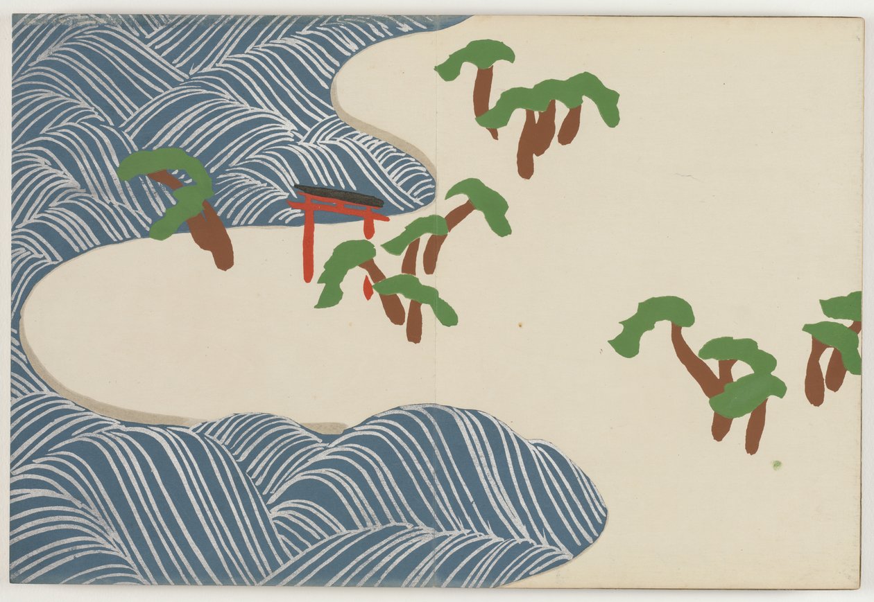 Yüz Dünyanın Çiçekleri (Momoyogusa): Suminoe (Suminoe) by Kamisaka Sekka