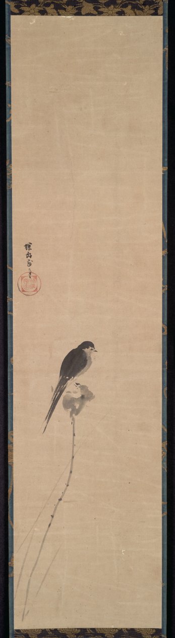 Lotus Tomurcuğundaki Kuş by Kanō Tan’yū