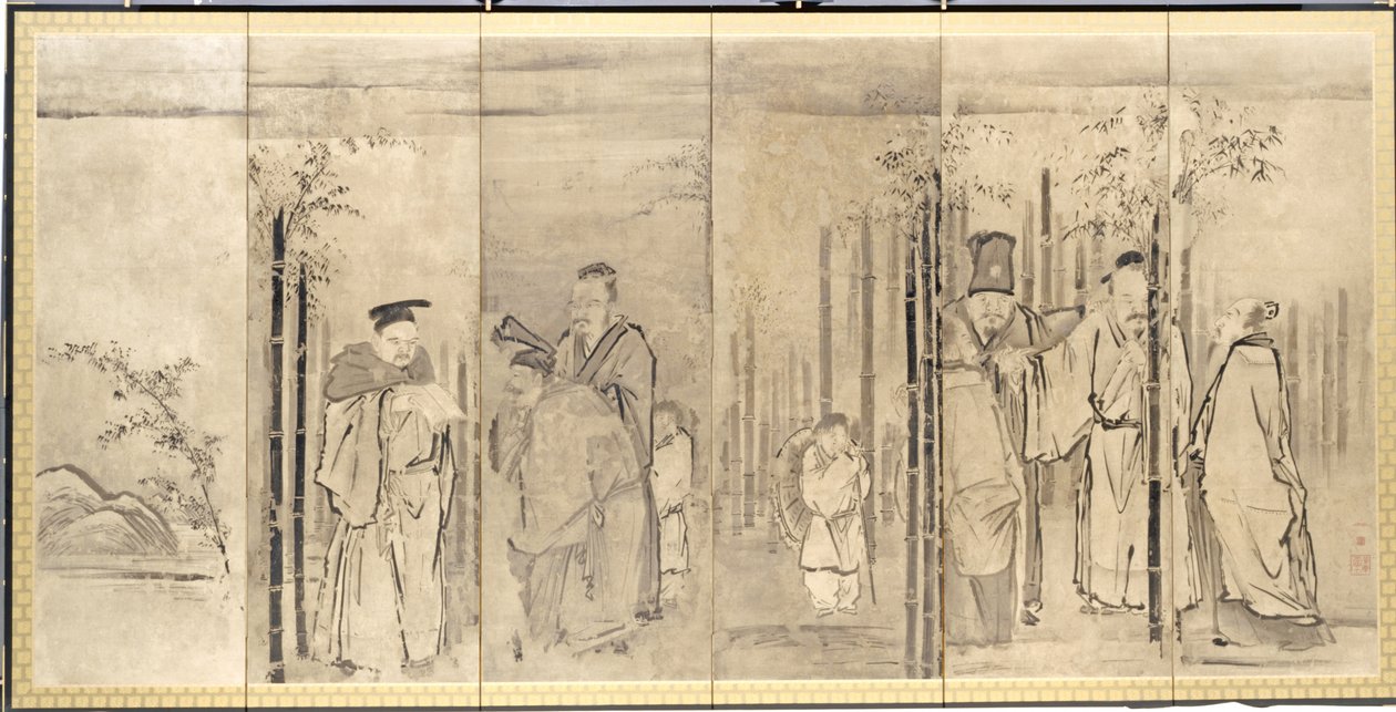 Bambu Korusunun Yedi Bilgesi by Kanō Tan’yū