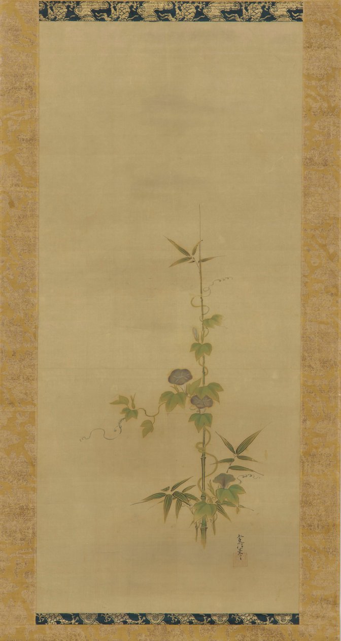 Sabah görkemi ve bir setin bambu parçası, Edo dönemi, 17. yüzyılın ortaları ile 18. yüzyılın başları. by Kanô Yôboku Tsunenobu