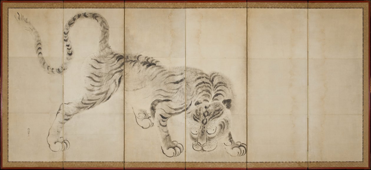 Tiger (ink on paper) by Kano Naonobu